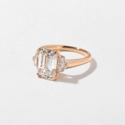 Blair Emerald-Cut in 14k Rose Gold – view 2 thumbnail