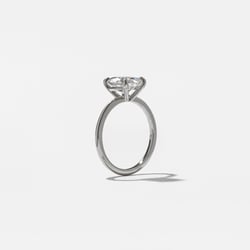 Grace Round Solitaire in Platinum – view 5 thumbnail