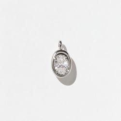 Delphi Oval Diamond Pendant in 14k White Gold thumbnail