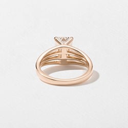 Scarlett Emerald-Cut Solitaire in 14k Rose Gold – view 4 thumbnail