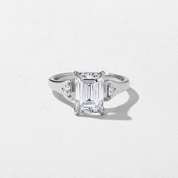 Cleo Emerald-Cut in 14k White Gold thumbnail