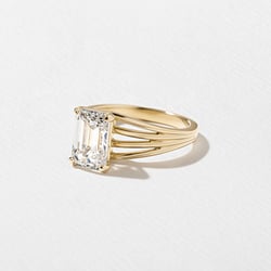 Scarlett Emerald-Cut Solitaire in 14k Yellow Gold – view 2 thumbnail
