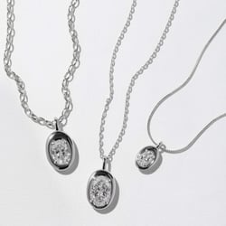 Delphi Oval XL Necklace in 14k White Gold – view 4 thumbnail