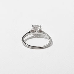 Iris Round Solitaire in 14k White Gold – view 4 thumbnail