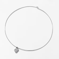 Rhodes Emerald-Cut Diamond Collar in 14k White Gold thumbnail