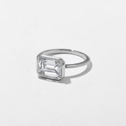 August Emerald-Cut in 14k White Gold – view 2 thumbnail