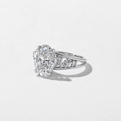 Marni Oval Solitaire in Platinum – view 2 thumbnail