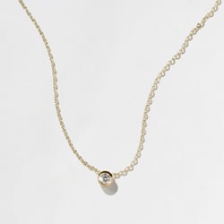 Monaco 0.33ct Bezel-Set Round Diamond Necklace in 14k Yellow Gold thumbnail