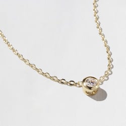 Monaco 0.33ct Bezel-Set Round Diamond Necklace in 14k Yellow Gold – view 2 thumbnail