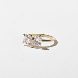 Vivi Oval and Asscher in 14k Yellow Gold – view 2 thumbnail