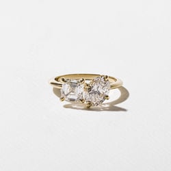 Vivi Oval and Asscher in 14k Yellow Gold thumbnail