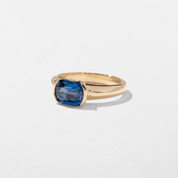 Esme Sapphire Cushion in 14k Yellow Gold – view 2 thumbnail