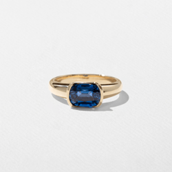 Esme Sapphire Cushion in 14k Yellow Gold thumbnail