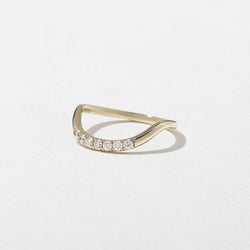 Coral with Pavé in 14k Yellow Gold – view 2 thumbnail