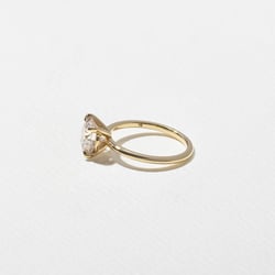 Grace Round Solitaire in 14k Yellow Gold – view 3 thumbnail