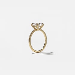 Grace Round Solitaire in 14k Yellow Gold – view 5 thumbnail