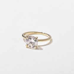 Grace Round Solitaire in 14k Yellow Gold – view 2 thumbnail