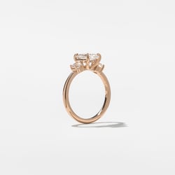 Trey Emerald-Cut  in 14k Rose Gold – view 5 thumbnail