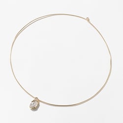 Rhodes Oval Diamond Collar in 14k Yellow Gold thumbnail