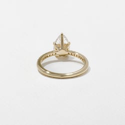 Grace Pear Solitaire with Pavé in 14k Yellow Gold – view 4 thumbnail