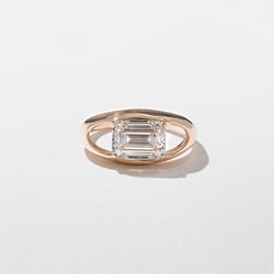Monroe Emerald-cut in 14k Rose Gold thumbnail