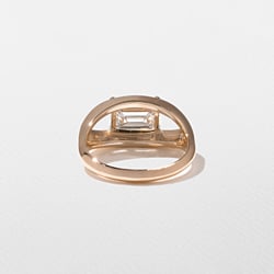 Monroe Emerald-cut in 14k Rose Gold – view 4 thumbnail
