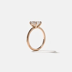 Grace Emerald-Cut Solitaire in 14k Rose Gold – view 5 thumbnail