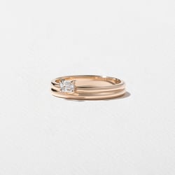 Serra Emerald-Cut in 14k Rose Gold – view 2 thumbnail