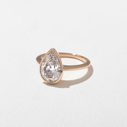 Bailey Pear Solitaire in 14k Rose Gold – view 2 thumbnail