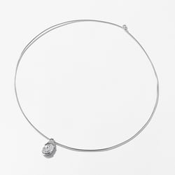 Rhodes Oval Diamond Collar in 14k White Gold thumbnail