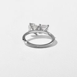 Vivi Oval and Asscher in 14k White Gold – view 4 thumbnail