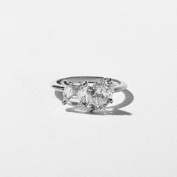 Vivi Oval and Asscher in 14k White Gold thumbnail