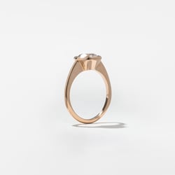 Bailey Oval Solitaire in 14k Rose Gold – view 5 thumbnail