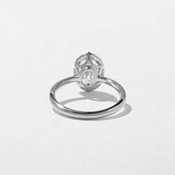 Daphne Antique Oval in 14k White Gold – view 4 thumbnail