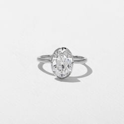 Daphne Antique Oval in 14k White Gold thumbnail