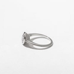 Bailey Round Solitaire in 18k White Gold – view 3 thumbnail