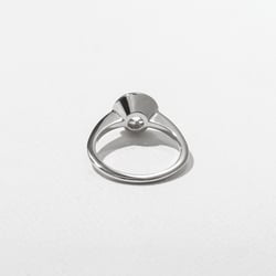 Bailey Round Solitaire in 18k White Gold – view 4 thumbnail