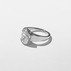 Lou Oval in 14k White Gold – view 2 thumbnail