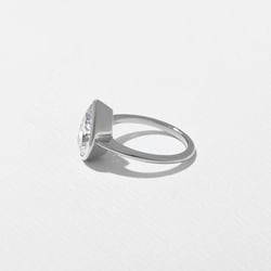 Bailey Pear Solitaire in 18k White Gold – view 3 thumbnail