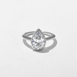 Bailey Pear Solitaire in 18k White Gold thumbnail