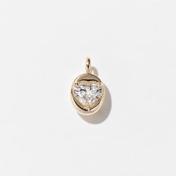 Delphi Heart Diamond Pendant in 14k Yellow Gold thumbnail