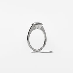 Bailey Oval Solitaire in Platinum – view 5 thumbnail