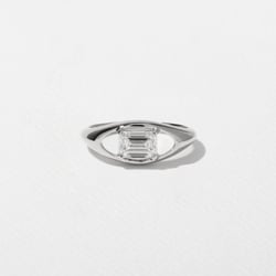 Monroe Emerald-Cut Mini in 18k White Gold thumbnail