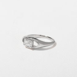 Monroe Emerald-Cut Mini in 18k White Gold – view 2 thumbnail