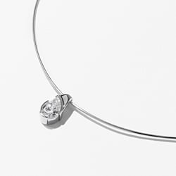 Rhodes Pear Diamond Collar in 14k White Gold – view 2 thumbnail