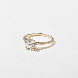Iris Round Solitaire in 14k Yellow Gold – view 2 thumbnail