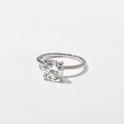 Grace Round Solitaire in 14k White Gold – view 2 thumbnail