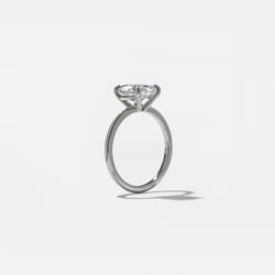 Grace Round Solitaire in 14k White Gold – view 5 thumbnail