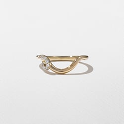 Twist with Pavé in 14k Yellow Gold thumbnail