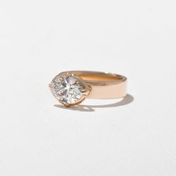 Reid Oval in 14k Rose Gold – view 2 thumbnail